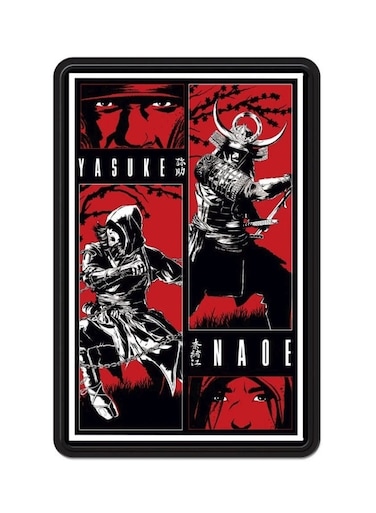 لوحة معدنية من إنتاج شركة DPI Merchandising مستوحاة من لعبة Assassin's Creed Shadows (مانغا)