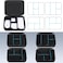 Lacdo Hard Travel Electronic Organizer Case for MacBook Power Adapter Charger, Cables, Cords, Apple Pencil, Mouse, Power Bank, USB Flash Disk, SD Cards EVA Protective Portable Accessories Bag, Black
