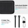 Lacdo Hard Travel Electronic Organizer Case for MacBook Power Adapter Charger, Cables, Cords, Apple Pencil, Mouse, Power Bank, USB Flash Disk, SD Cards EVA Protective Portable Accessories Bag, Black