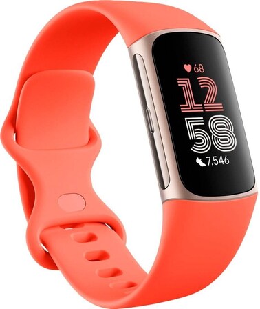 Fitbit Activity Tracker Charge 6 Advanced Fitness &amp; Health Tracker - Coral (International Version)