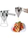 FANFA Pancake Batter Dispenser, Stainless Steel Funnels with Rack, Octopus Balls Tools, Waffle Batter Dispenser Pancake Maker Cooking Tools