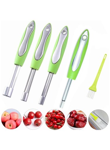 Fitto Corer and Pitter Set - Professional Fruit Coring Tool and Cherry Pitter, Easy to Use Kitchen Gadget for Apples, Pears, Cherries, and More