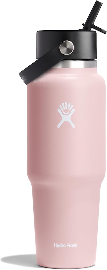 Hydro Flask Wide Mouth Travel Bottle with Flex Straw Cap Trillium, 950ml