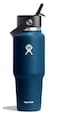 Hydro Flask Wide Mouth Travel Bottle with Flex Straw Cap Indigo, 950ml