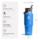 Hydro Flask Wide Mouth Travel Bottle with Flex Straw Cap Indigo, 950ml