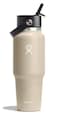 Hydro Flask Wide Mouth Travel Bottle with Flex Straw Cap Oat, 950ml