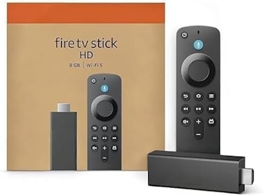 
Fire TV Stick HD Streaming Media Player, 720p HD &amp; 1080p Full HD Video, Alexa Voice Remote, HDMI Connector, Dual-Band Wi-Fi 5, Android/OS App Control, Black   Fire Stick-HD