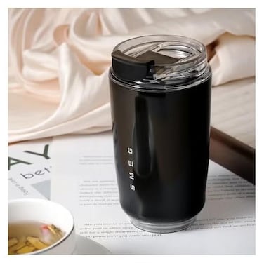 Travel Coffee Mug, 240ml Insulated Beverage Cup With Leakproof Lid, Long Lasting Coffee Tumbler With Lid And Straw, Travel Coffee Thermos &iuml;&frac14;&circ;Black&iuml;&frac14;&permil;