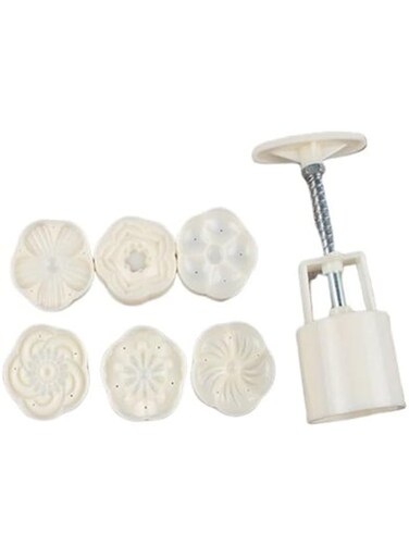 Dubai Gallery Mooncake Shape Cake Baking Mold White