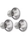 ELECDON 3Pack 50W UVA+UVB Bulbs, Heat and Light for Reptiles and Amphibian Tanks, Terrariums and Cages, Heat Lamp Basking Lamp Heater Light Replacement Bulbs, Works with Various Lamp Fixtures