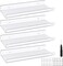 WOUMON Acrylic Floating Shelf for Wall, 38 * 10cm Clear Invisible Wall Bookshelves (Set of 4)