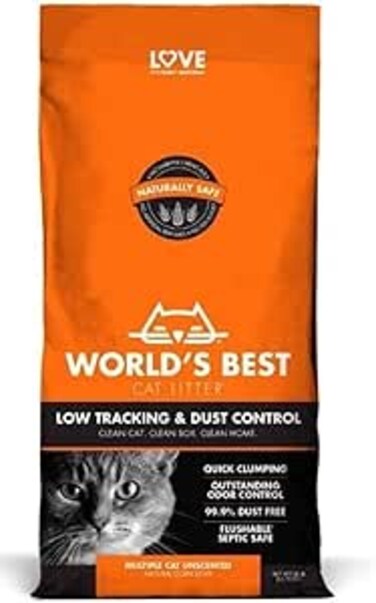 World&amp;#039;s Best Cat Litter Advanced Low Tracking Dust Control Unscented 28Lb