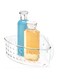 Tazweeq Plastic Bathroom Organizer Basket, Corner Shower Caddy and Bathroom Organizer Basket with Suction Cups-Clear