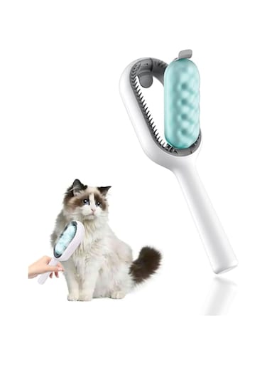 Cat Brush with Wet Wipes Cleaning Pet Grooming Brush for Long &amp; Short Haired Cats, Dog Hair Brush for Puppy Kitten Dog Massage and Removal of Loose Fur, Tangled Hair &amp; Mats (No Wet Wipes Included)