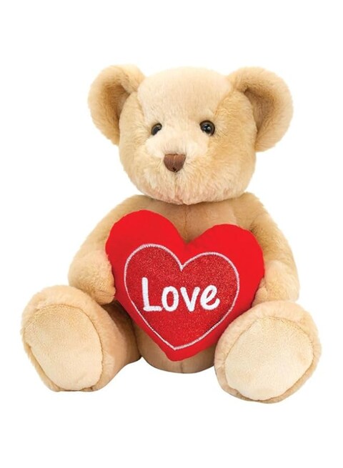 30cm Brown Chester Bear With Heart