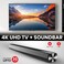 65-Inch 4K UHD Smart TV, 4K Resolution, HDR10, Google TV + 2.0 Channel Soundbar 30W, HDMI ARC, Bluetooth, USB, MP3, FM, 65A2025+SOUNDBAR Black