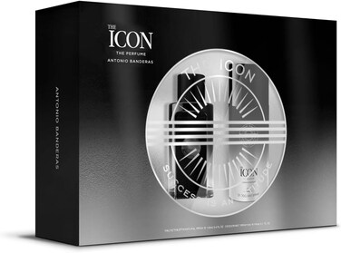 مجموعة هدايا ذا ايكون من بانديراس 100 مل + مزيل عرق 150 مل - يدوم طويلا - عطر انيق وعصري ومثير - روائح خشبية وعنبر وخشب الصندل - مثالية للمناسبات الخاصة