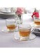 6 Piece Kenya Saucer Plate, 15 centimeter - Clear
