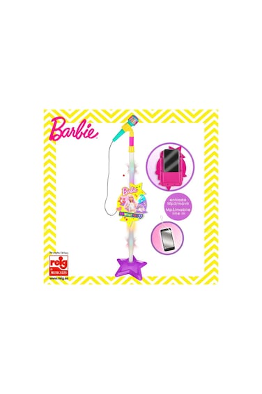 Reig Barbie Kids Microphone With Melodies And Lights - Pink 4406