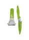 Peeler with Knife on Card 2 in1 Kitchen Tool for Effortless Peeling and Cutting Compact Design for Easy Storage Perfect for Fruits Vegetables and Culinary Tasks Idea (Green)