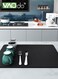2PCS Multifunction Coffee Mat, Countertop Mat Bar Accessories, Dish Drying Mat, Absorbent Hide Stain Rubber Mat Black 40*50CM