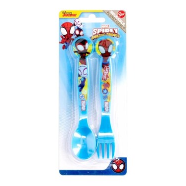 Marvel Spidey &amp; Friends Friends Plastic 2 Pcs Cutlery Set