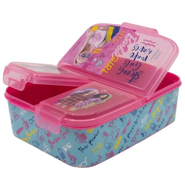 Mattel Barbie Bb22 Plastic Lunchbox With Multi Compartment - 750 Ml