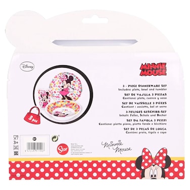 ديزني ميني سو صحن ميلامين ، وعاء وكوب طقم
