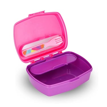 Disney Princess Bright &amp; Bold Plastic Lunch Box With Cutlery