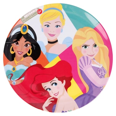 Disney Princess Bright &amp; Bold Melamine Plate W/O Rim