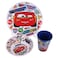 Pixar Car Stickers Melamine 3 Pcs Plate, Bowl &amp; Tumbler Set