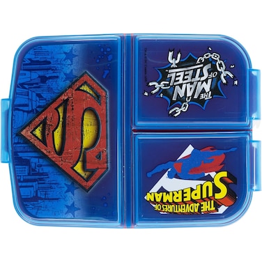 Dc Comics Superman Symbol Plastic Lunchbox With Multi Compartment