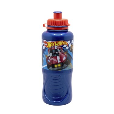 Mattel Hotwheels Blue Fire Plastic Ergo Sport Water Bottle - 430 Ml