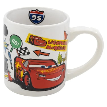 Pixar Car Stickers Ceramic Mug - 240 Ml