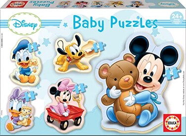 Educa - Baby Mickey Mouse 5 Progressive Puzzles From 3 To 5 Pieces Children's Puzzle For Babies 2 Years 24 Months Children's Disney Puzzle (13813)
