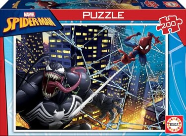 Educa - Spider-Man. 200 Piece Children's Puzzle. Approximate Measurement Once Assembled: 40 X 28 Cm. Composed Of Large Pieces Perfectly Finished. Recommended From 6 Years (18100)