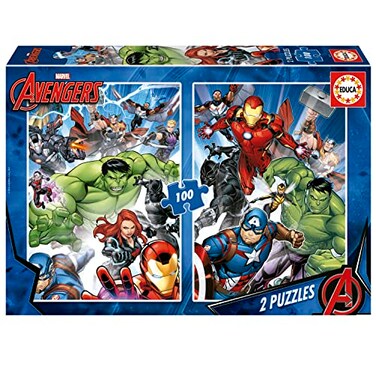 Educa - Puzzleset 100 Teile, Marvel Avengers. Puzzle For Kinder Ab 6 Years, Superhelden (19679)