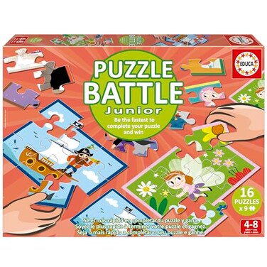 Educa - Puzzle Battle Miscellaneous. An Authentic Battle Of Pieces, Be The First To Complete Your Puzzle To Become The Winner. Ages 4+ (20118)