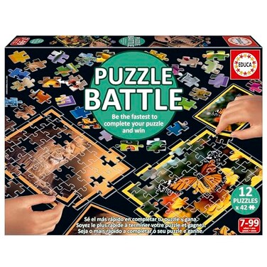 Educa - Puzzle Battle Natura. An Authentic Battle Of Pieces, Be The First To Complete Your Puzzle To Become The Winner. Ages 7+ (20119)
