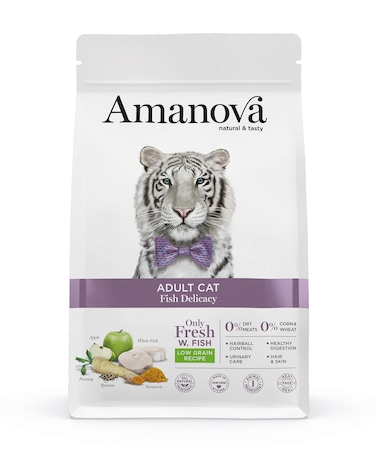 Amanova Dry Adult Cat Fish Delicacy White fish - 1.5kg