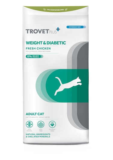 Trovet Plus Adult CAT Weight &amp; Diabetes Chicken Veterinary Diets 2,5kg