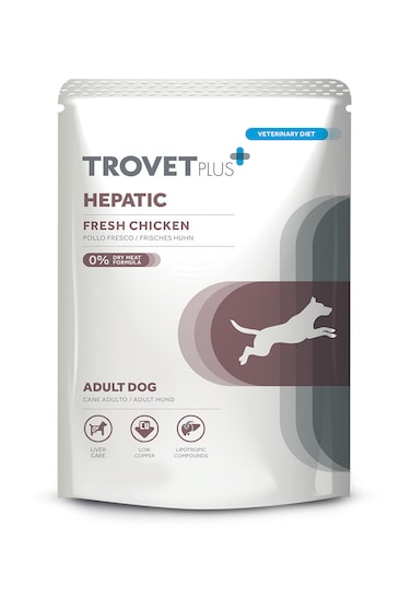 Trovet Plus Pouch Dog Hepatic Veterinary Diets Wet Food 300g Pack of 6