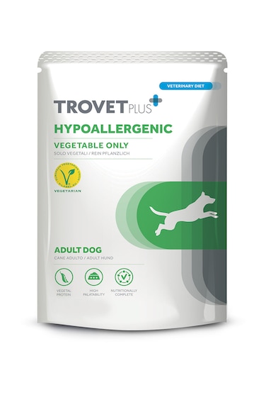 Trovet Plus Pouch Dog Hypoallergenic Vegetable Only Veterinary Diets Wet Food 300g Pack of 6