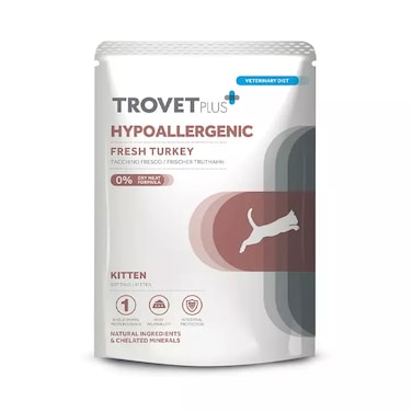 Trovet Plus Cat Pouch Kitten Hypoallaergrnic Turkey 85g Pack of 12