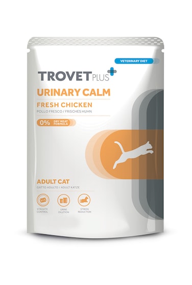 Trovet Plus Pouch Cat Urinary Calm Veterinary Diets Wet Food 85g Pack of 12