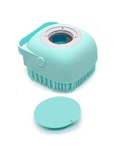 Pet Dog Bath Brush Soft Silicone Comb Pet Grooming Brush Silicone Massage Brush Hair Fur Grooming &amp; Cleaning Brush Color Assorted