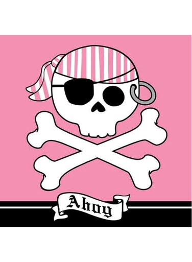 Creative Converting 3-Ply Pirate Parrty! Ahoy Lunch Napkins 16-Piece