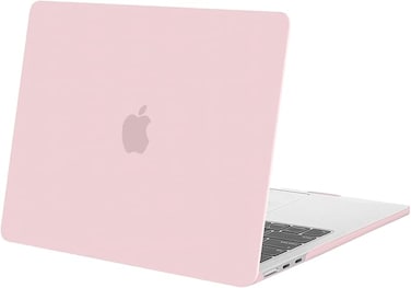 MOSISO Compatible with MacBook Air 13 inch Case 2025 2024 2023 2022 Release M4 A3240 M3 A3113 M2 A2681, Protective Plastic Hard Shell Cover Compatible with MacBook Air 13.6 inch Case, Baby Pink