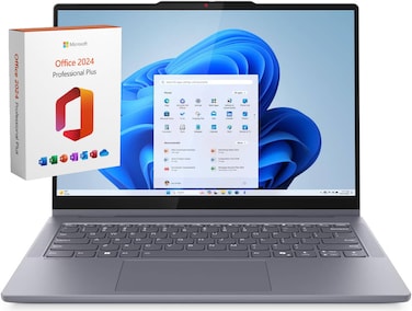 
Lenovo IdeaPad 5 2-in-1 14IAL10 Laptop, 14" WUXGA IPS Display, Intel Core Ultra 5 225U, 8GB RAM, 512GB SSD, Intel Graphics, English Keyboard, Windows 11 Home, Luna Gray + Free Ms office 2024