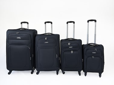 VIPTOUR 4 Piece Softside Spinner 4 Wheels Fabric Trolley Luggage With Number Lock 20/24/28/32 Inches